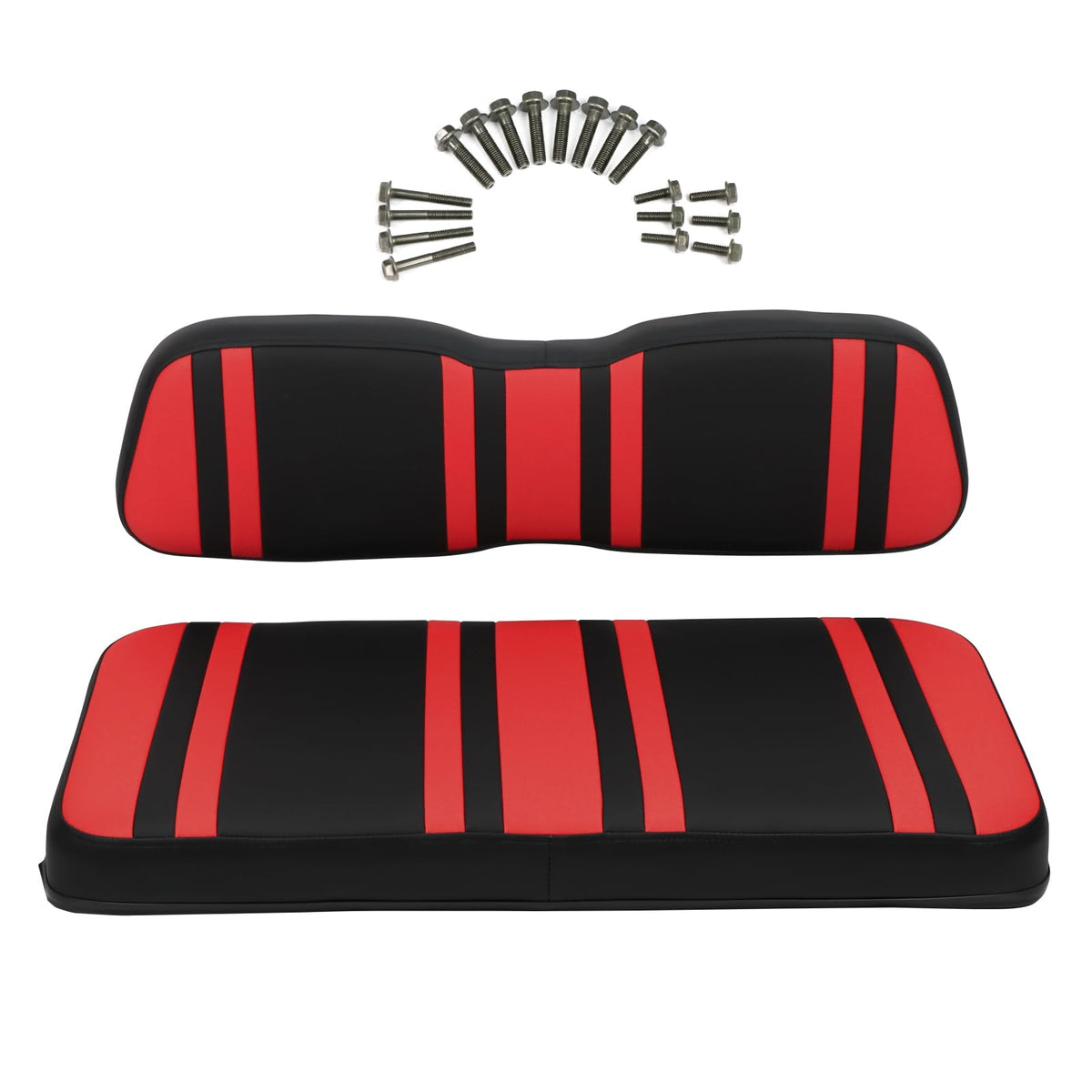 DIYOLFALL golf cart seat cushion set front view, ergonomic comfort for Club Car DS