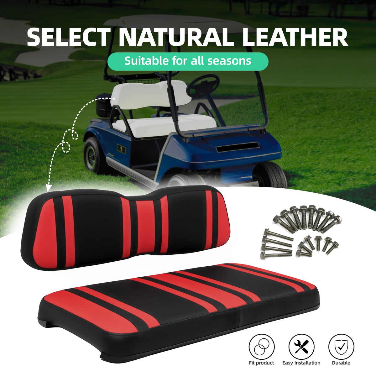 DIYOLFALL golf cart seat cushion set side profile, durable materials for long rides