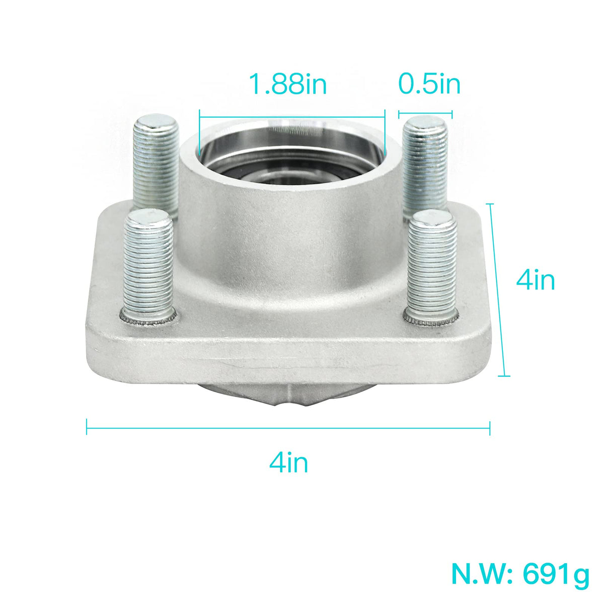 Close-up of DIYOLFALL hub bore detail shows precision engineering and durability.
