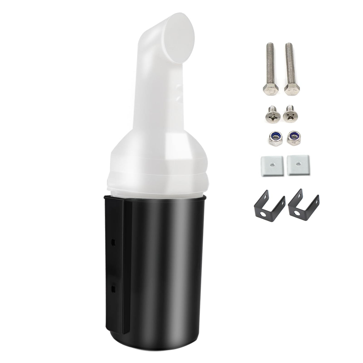 DIYOLFALL sand bottle holder mounted on a golf cart; universal fit helps turf maintenance.