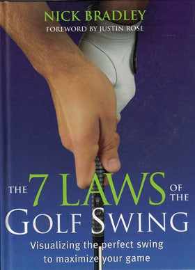 DK The 7 Laws of the Golf Swing cover with a visual guide for consistent swing mechanics.