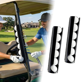 DMERHAC 2-pack magnetic ball holder mounted on a cart front strut for quick access.