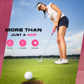 DMYTRSTDE golf putter grip on a club demonstrates ready-to-use installation