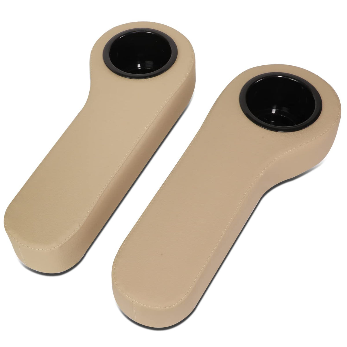 DNA MOTORING brown rear seat armrest with cup holder for convenient drinks