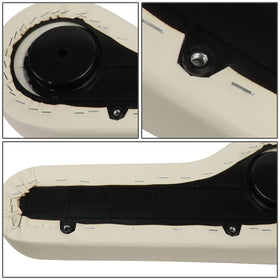 DNA MOTORING tan armrest in use on a golf cart with cup holder
