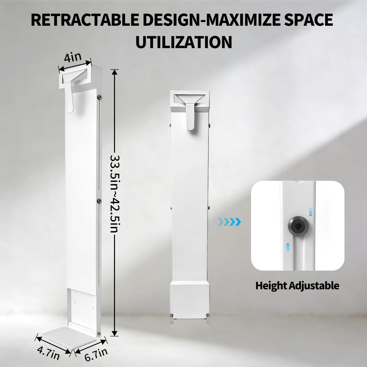 DOLEMODUO retractable design keeps bag accessible in tight spaces.