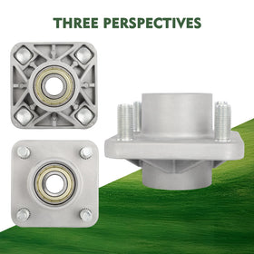 Dollate aluminum hub construction offers corrosion resistance and stability.
