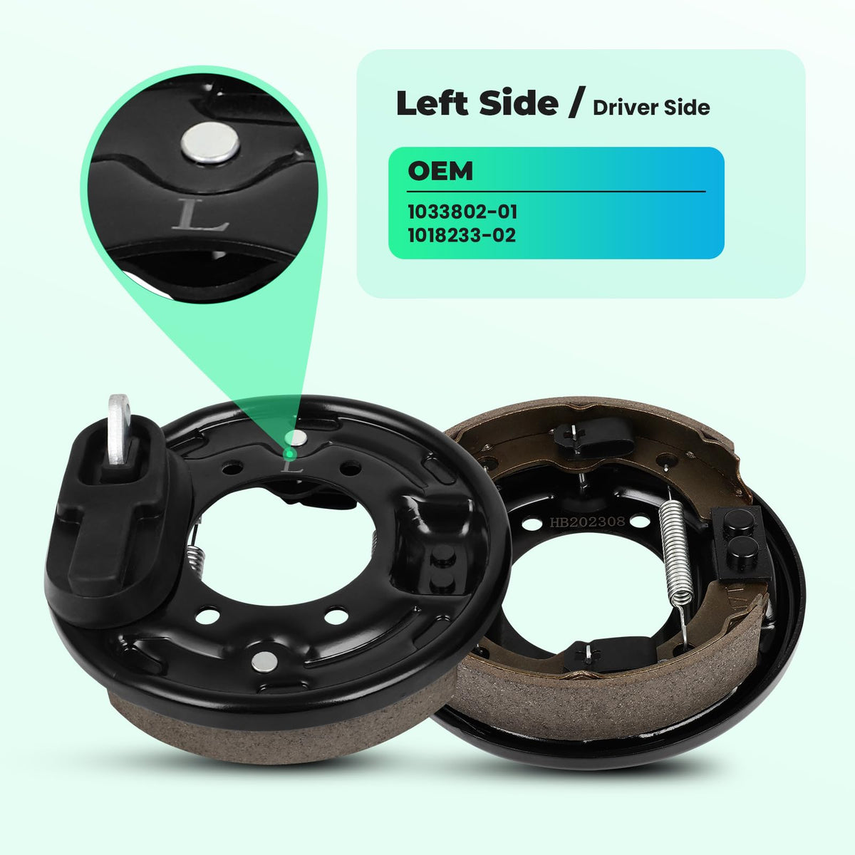 Dollate brake kit shoes with retainers promote consistent stopping and easy replacement