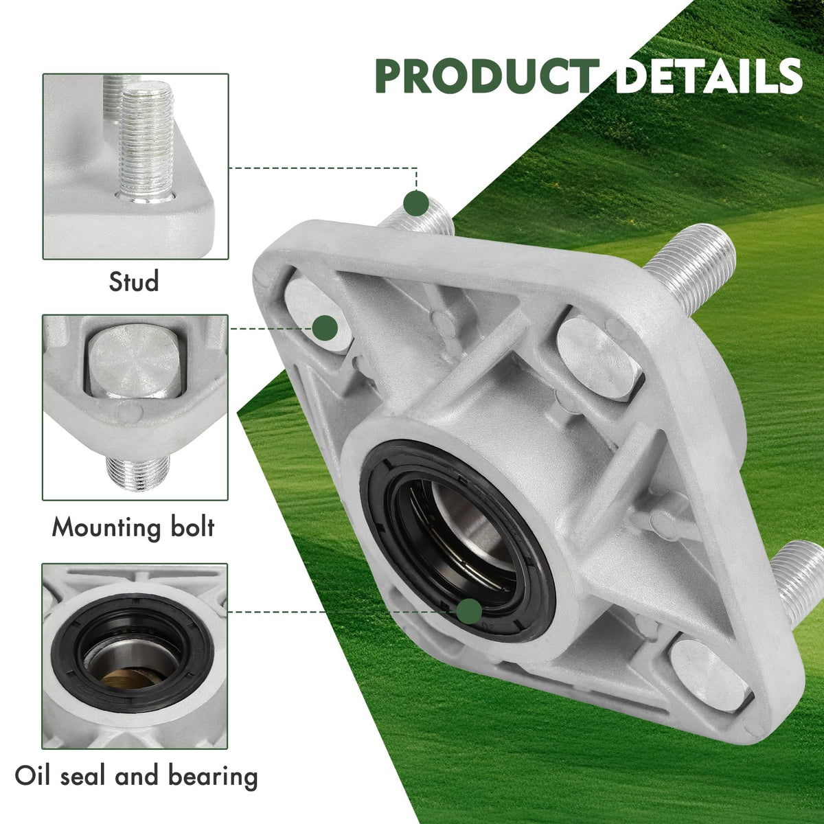 Dollate front wheel hub for Yamaha G9-G14 right offers heat-dissipating performance and durability.