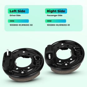 Dollate golf cart brake assembly right rear view ensures balanced braking for Tempo and Precedent
