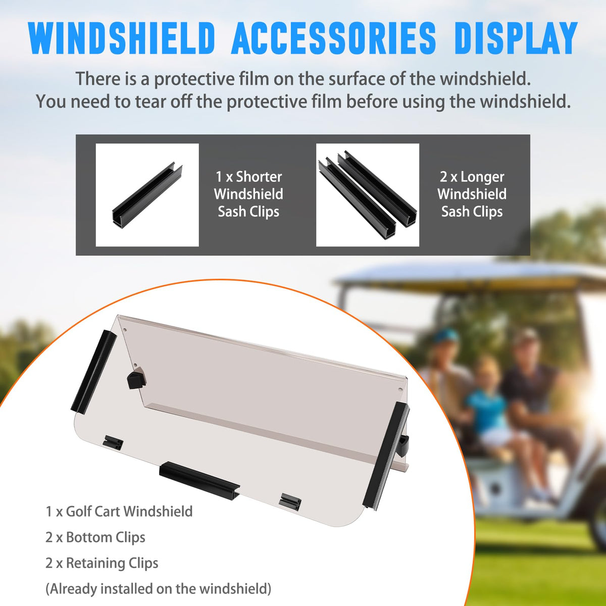 Dollate acrylic windshield with 92% transparency ensures crisp view and glare reduction.