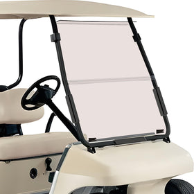 Dollate golf windshield front view for Yamaha G14-G16-G19 provides clear visibility and wind protection.
