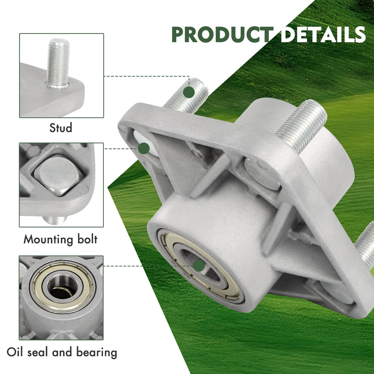 Dollate plastic dust covers protect the hub from dirt and moisture.
