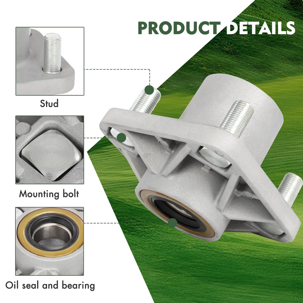 Dollate two-pack hub set supports balanced front axle performance.