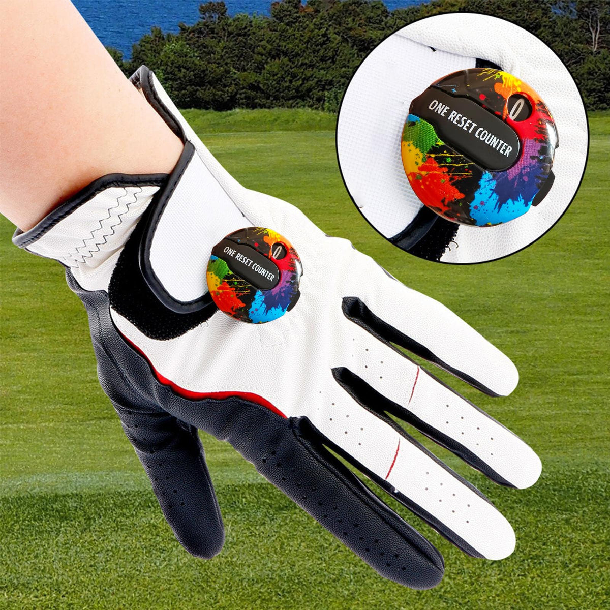 Donano three-color golf counter displaying stylish color options