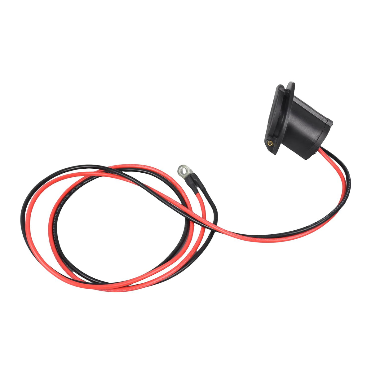 Side view of DongJinK charge receptacle highlighting rugged housing and contacts.