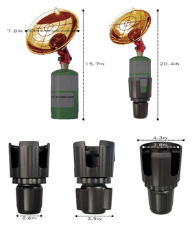 DoohowCase propane tank holder secures a 16 oz cylinder