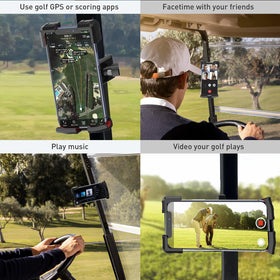 DoohowCase golf cart phone mount installation is simple and tool-free