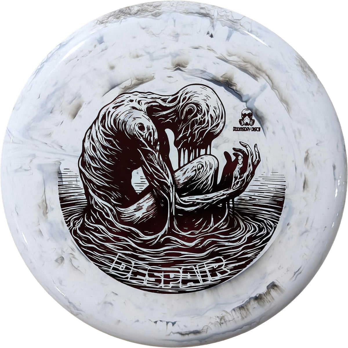 Doomsday Discs Despair midrange in white, ideal for precise straight shots on tight fairways