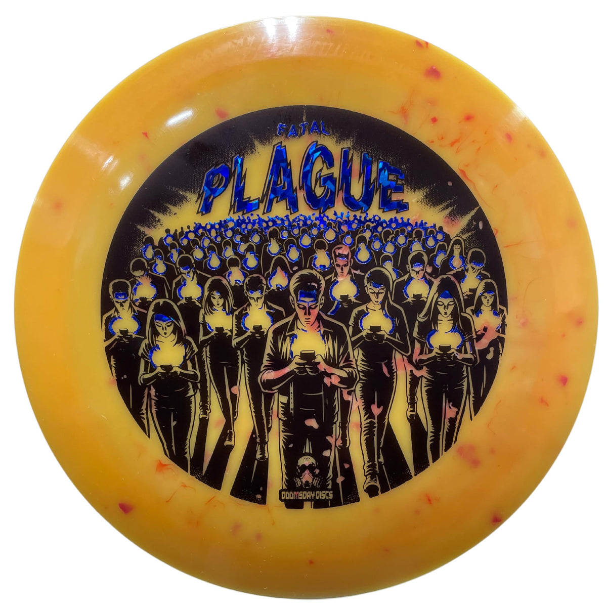 DOOMSDAY DISCS Plague distance driver in Fatal plastic for long, stable releases.