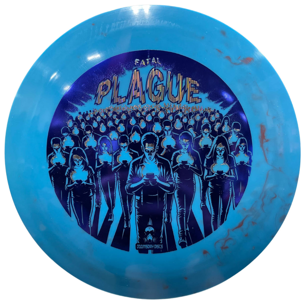 DOOMSDAY DISCS Plague distance driver stamp color variation highlights unique ride and style.