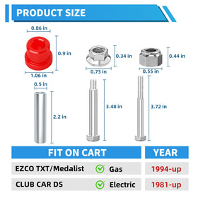 DoonMi Club Car DS 1981-up compatibility supports steady suspension