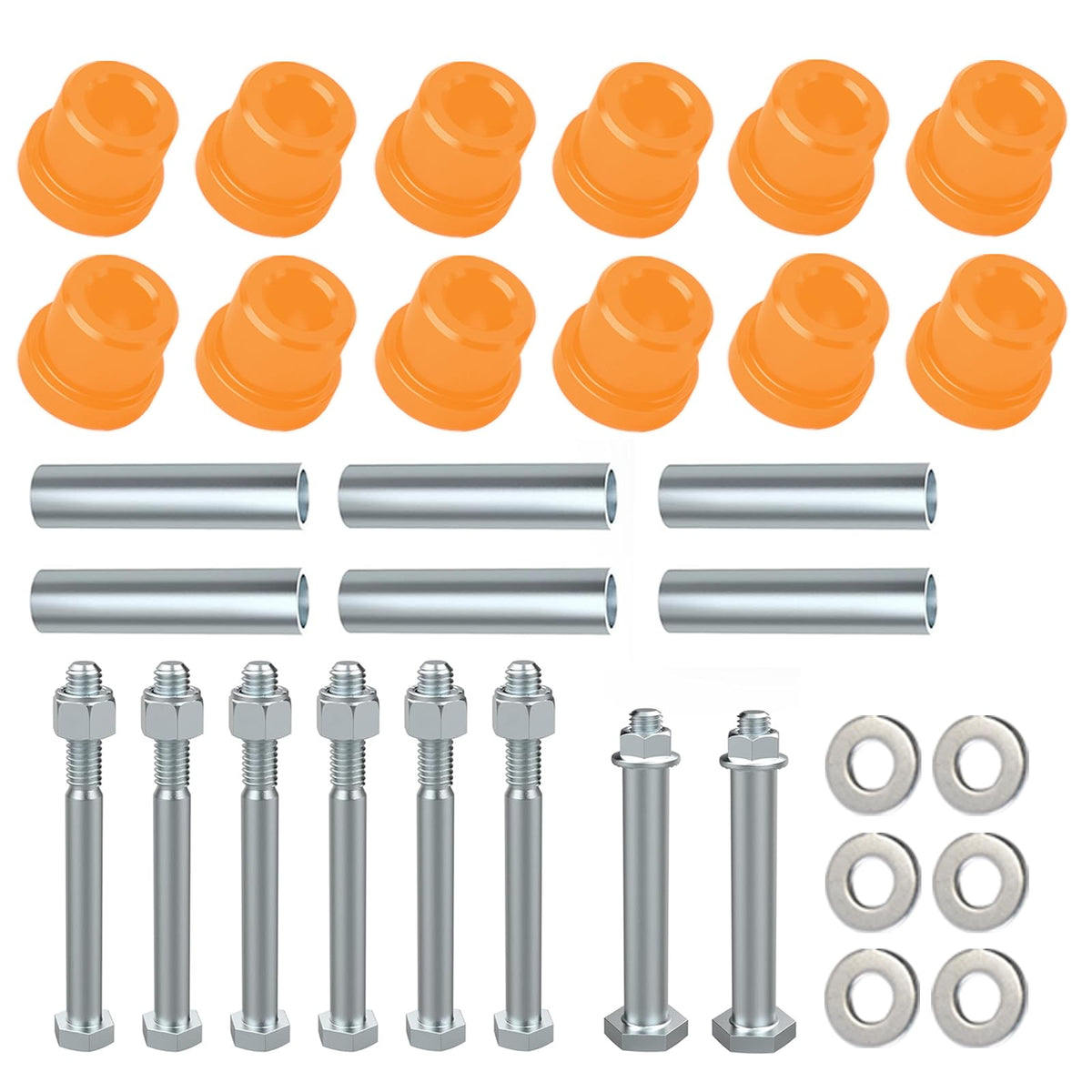 DoonMi leaf spring bushing kit close-up showing polyurethane bushings for smoother rides.