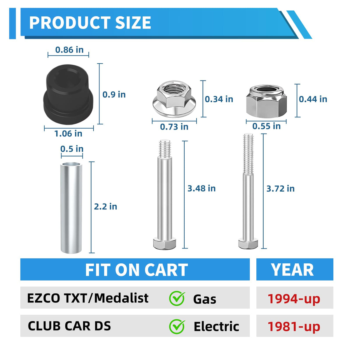 DoonMi detailed view of leaf spring bushing kit with chamfered edges