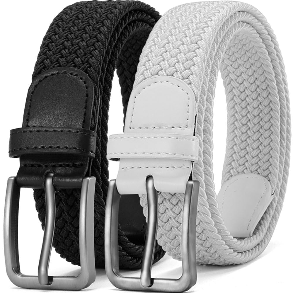 DOOPAI elastic braided belt men full view for versatile styling