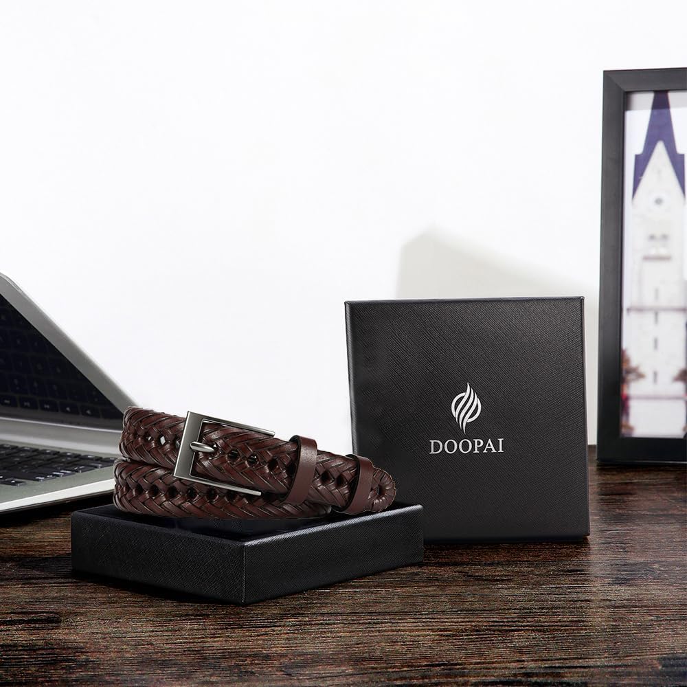 DOOPAI hand-woven braided leather detail highlighting craftsmanship.