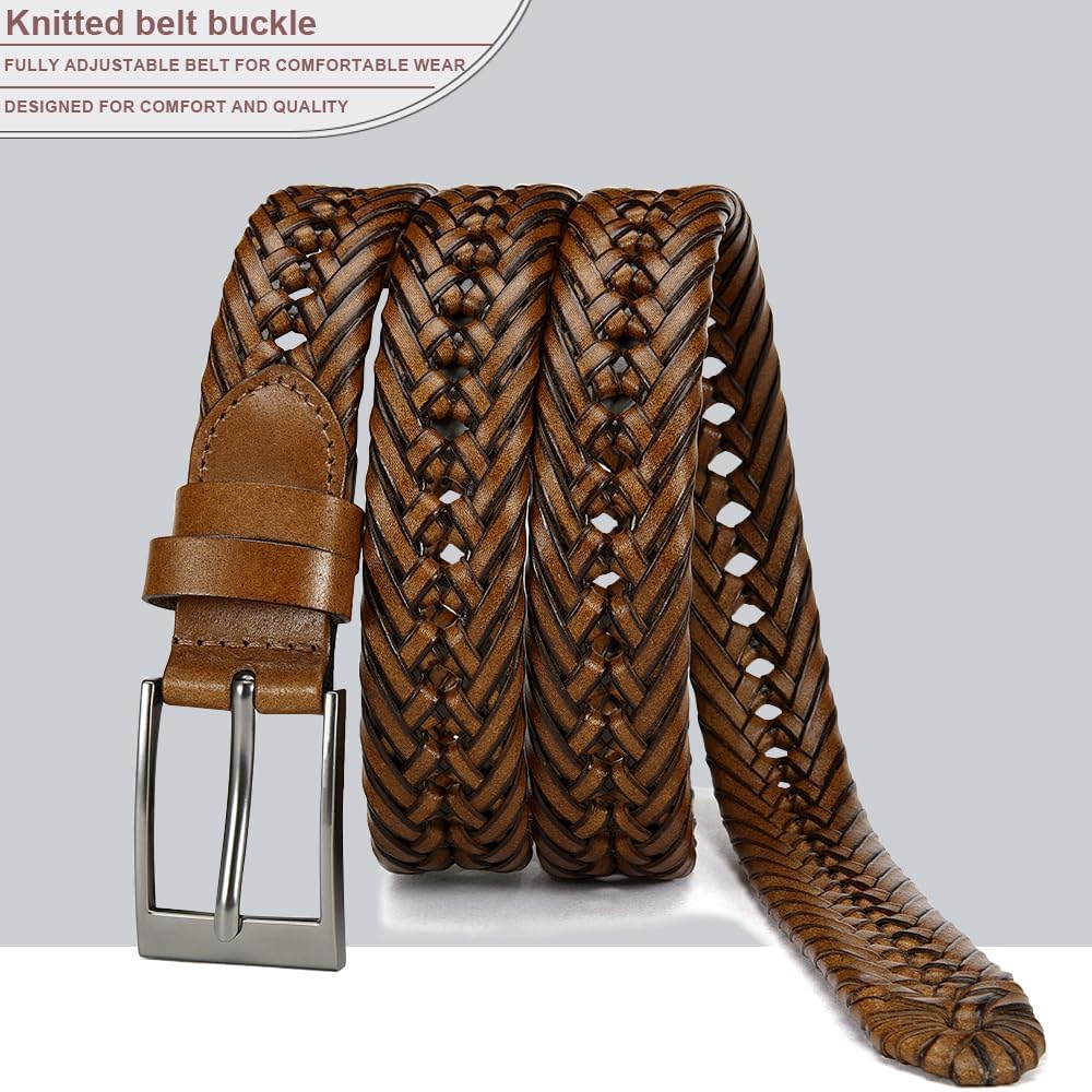 DOOPAI braided leather belt texture; durable hand-woven craftsmanship for lasting style.