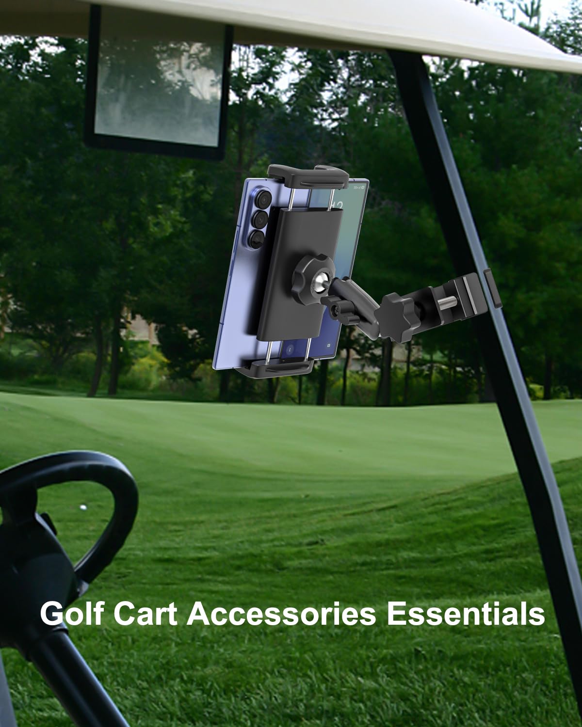 Three 360-degree joints allow flexible viewing angles on the cart.