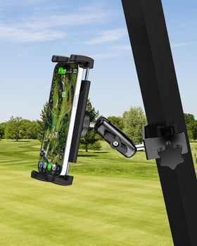 Device stays in view without obstructing the driver’s line of sight.