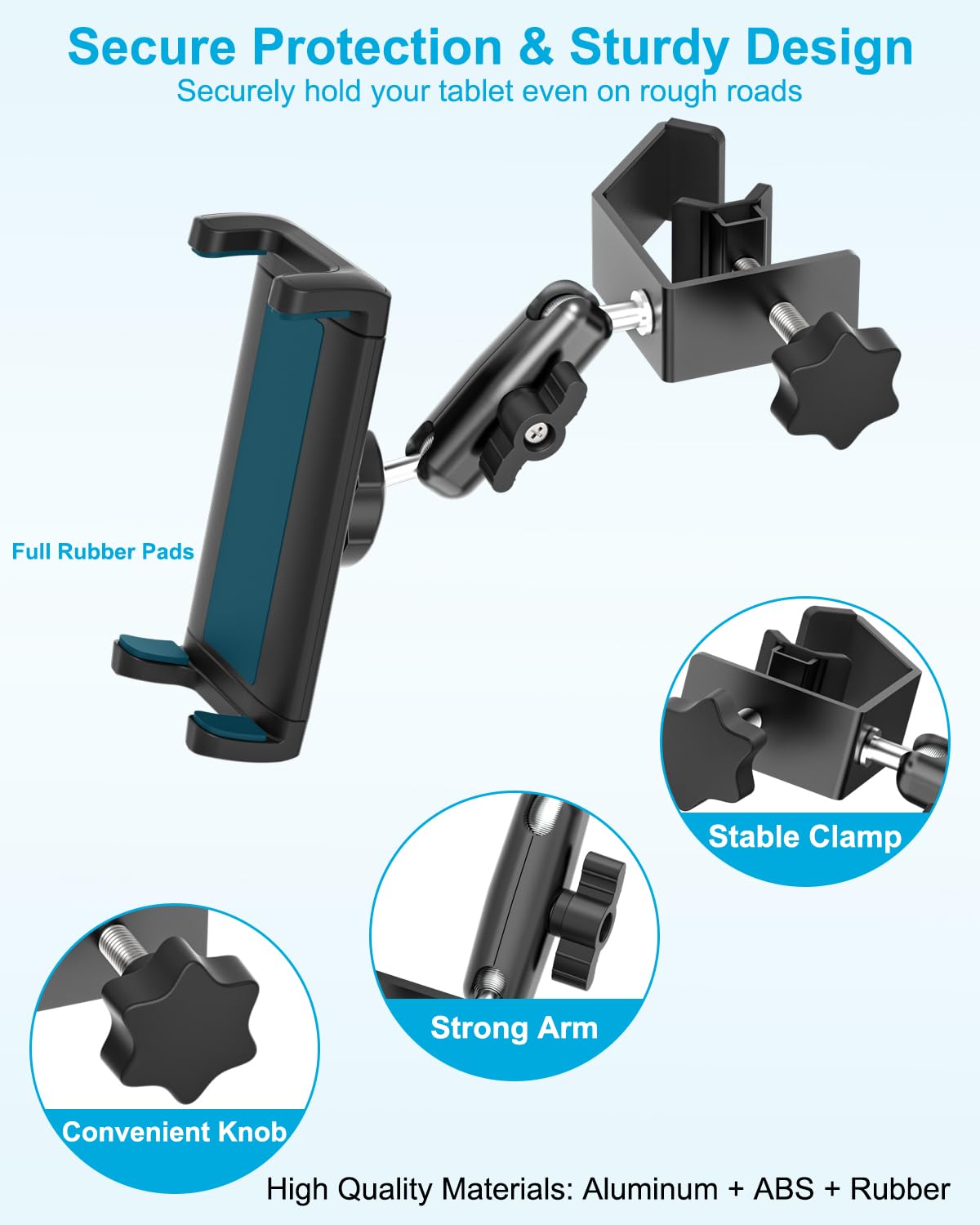 Durable all-metal arm provides lasting on-course use.