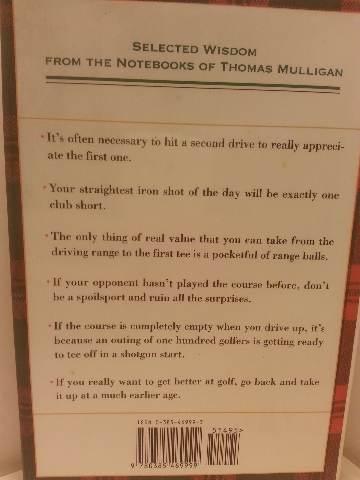 Doubleday Mulligan's Laws insights page: fresh perspectives for smarter play.