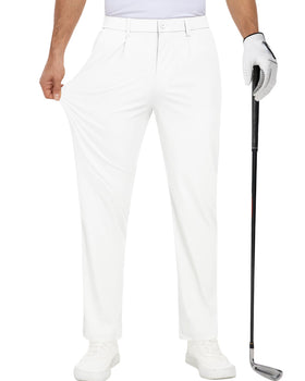 DOWMQ mens golf pants five pockets securely hold essentials during play.