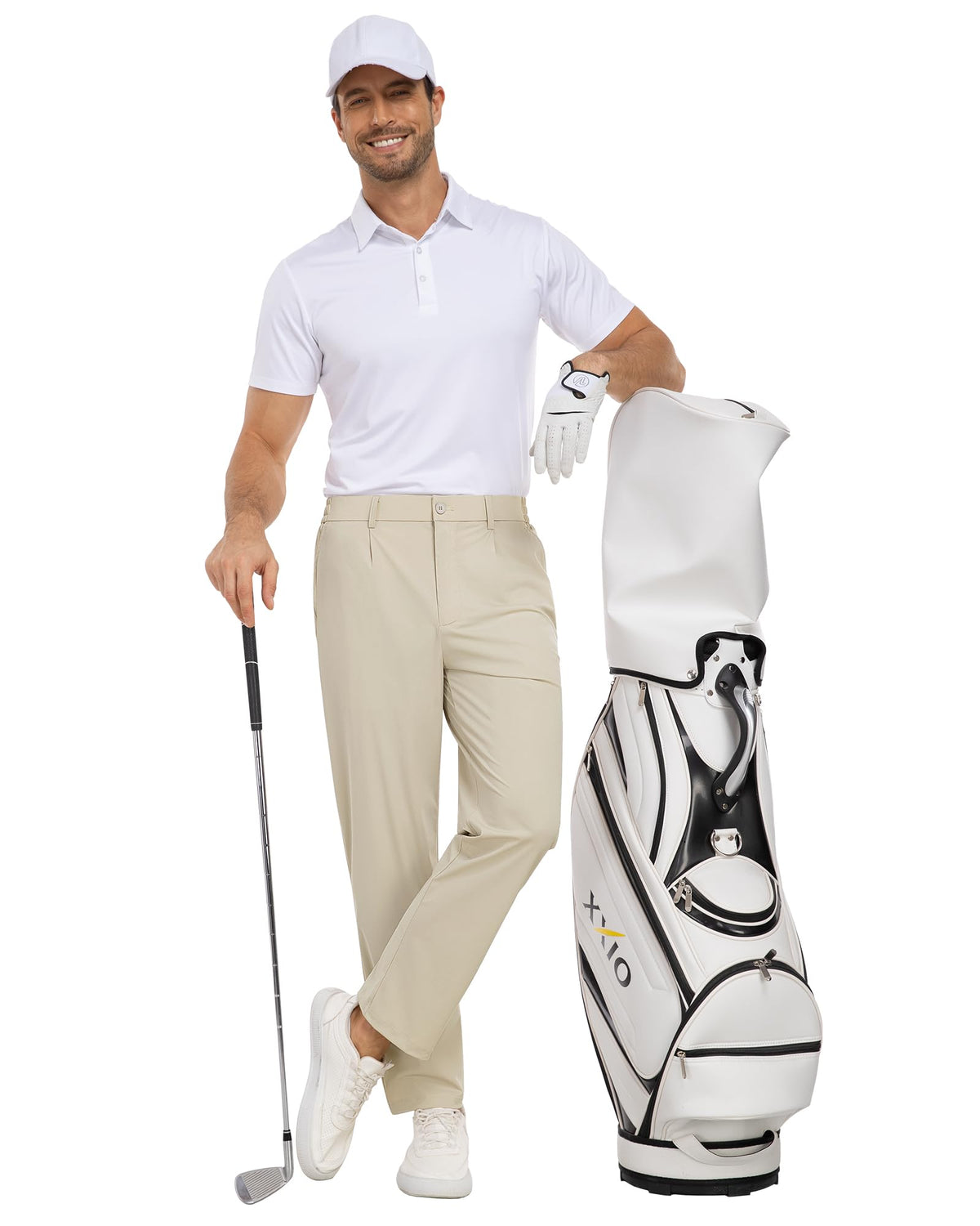 DOWMQ mens golf pants lightweight quick-dry fabric keeps you comfortable
