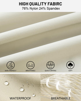 DOWMQ golf pants pocket layout with five pockets for secure storage.