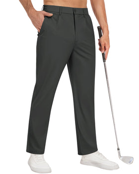 DOWMQ men's golf pants with adjustable waistband for a secure, comfortable fit.