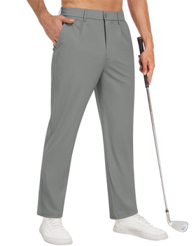 DOWMQ men's golf pants with stretchy fabric for all-day comfort on the course.