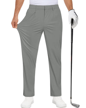 DOWMQ men's golf pants with UPF 50 protection for sunny rounds.