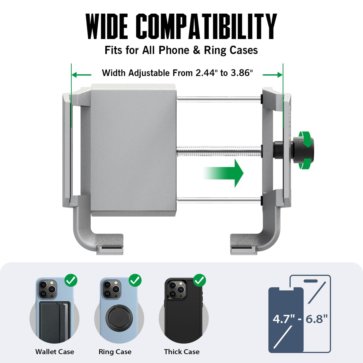 Dprofy aluminum alloy construction offers durable support