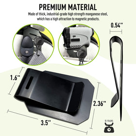Dprofy landing pads attached to various golf bag styles for universal compatibility.