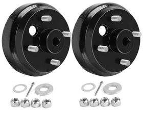 Dr.Acces brake drum hub assembly for EZGO TXT, front view showing fit and alignment