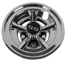 Dr.Accessories golf cart 8-inch wheel covers package of 4 refresh exterior with silver finish