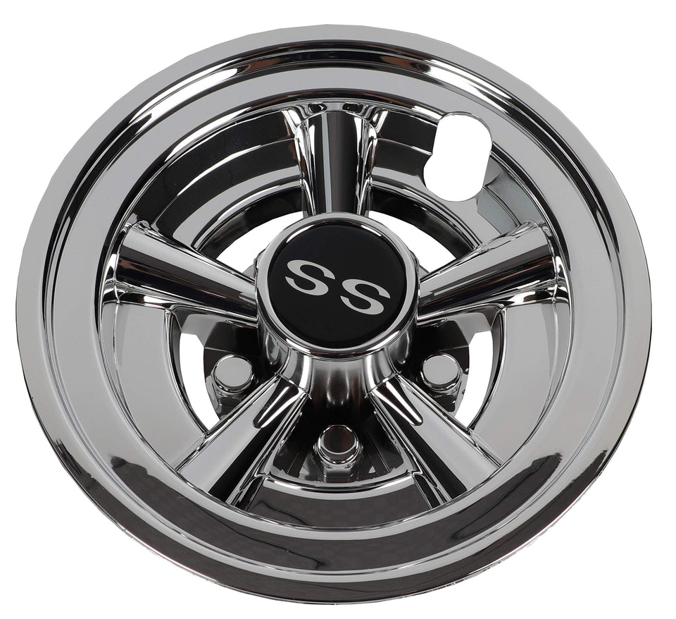 Dr.Accessories golf cart 8-inch wheel covers package of 4 refresh exterior with silver finish