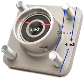 Dr. Parts hub with plastic dust covers protects spindles from debris.