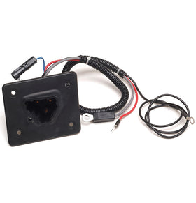 Dr.Acces 48V Delta-Q receptacle front view for EZGO RXV with secure charging connection