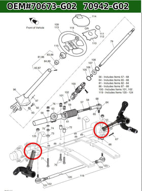 Dr.Acces commercial EZGO TXT spindle set, suitable for MPT 800 models