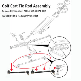 OEM 70074-G01/G02 compatibility for EZ-GO TXT and Medalist models.
